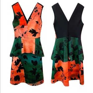 Clover Canyon XS Neoprene Peplum Fit & Flare Dress
